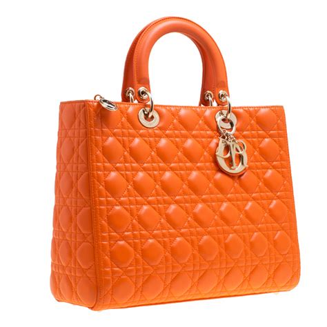 orange dior bag